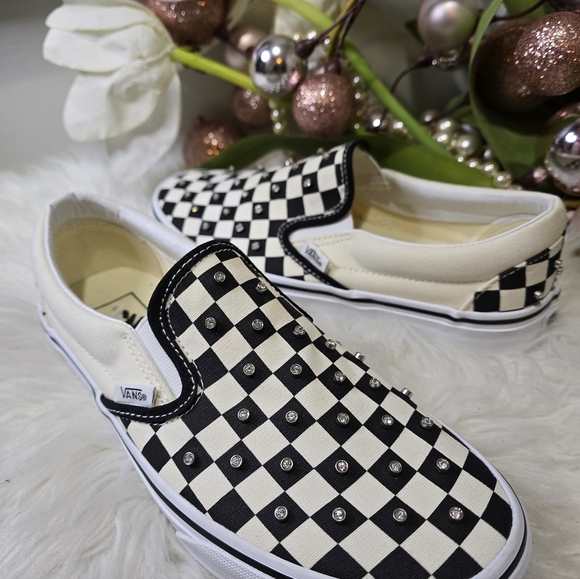Vans Classic Slip-On Checkerboard womens ShoesSize8 New - Picture 3 of 5